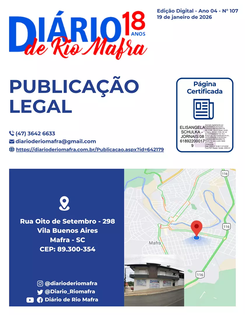 Publicação Legal nº 107